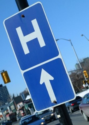 Hospital sign Hospital sign