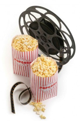 Movie and popcorn