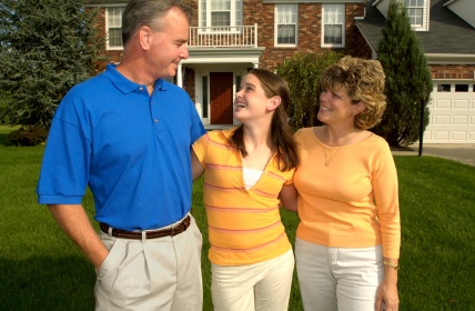 Family with new home Family with new home
